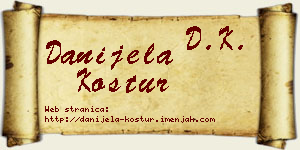 Danijela Kostur vizit kartica